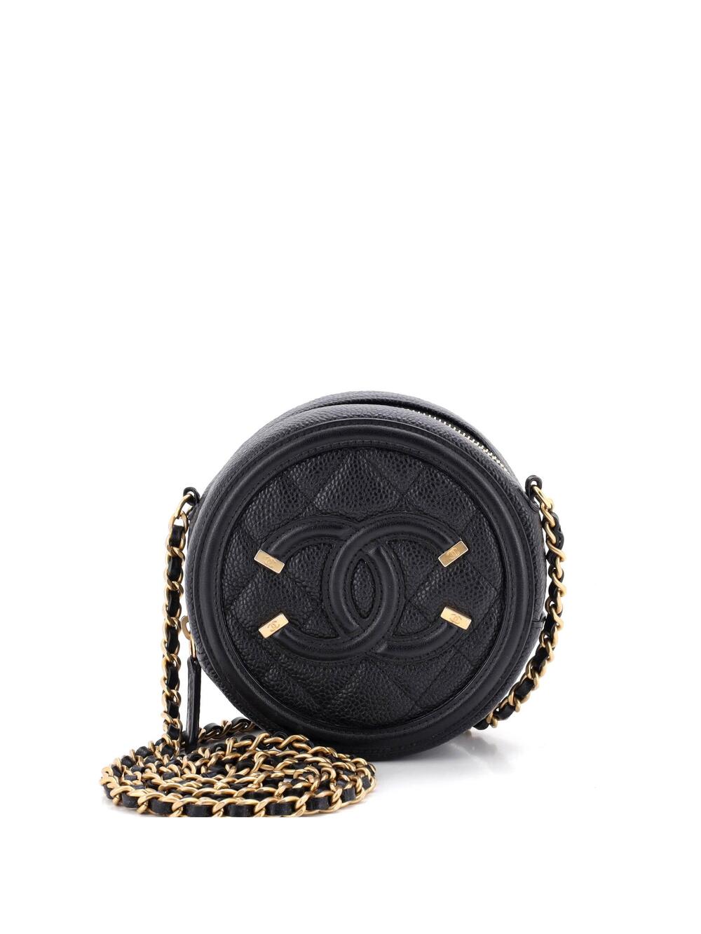 Chanel Filigree Round Clutch With Chain #277217C31B